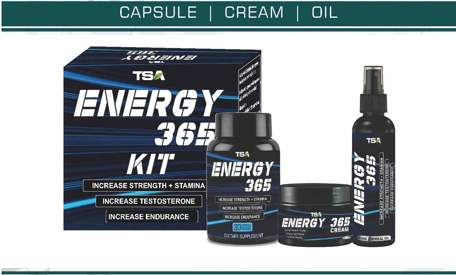 X365 Kit Libido Booster Kit - Natural Tablets & Sensual Massage Oil for Enhanced Desire & Vitality